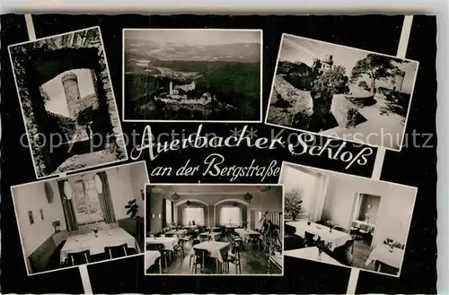 AK / Ansichtskarte Auerbach Bergstrasse Auerbacher Schloss Fremdenheim Gastraeume Kat. Bensheim