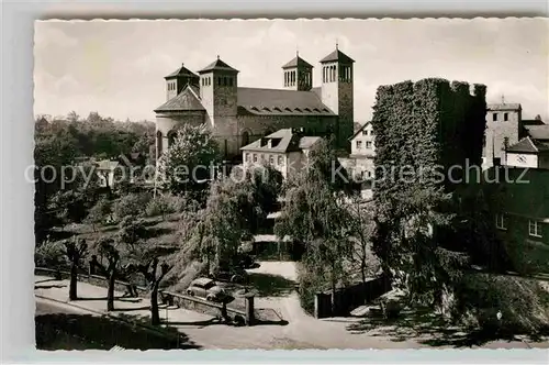 AK / Ansichtskarte Bensheim Bergstrasse Blauer Turm mit Stadtkirche Kat. Bensheim