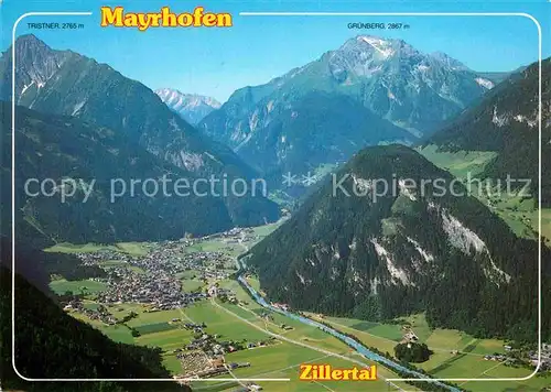 AK / Ansichtskarte Mayrhofen Zillertal Fliegeraufnahme Tristner Gruenberg  Kat. Mayrhofen