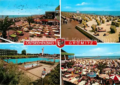 AK / Ansichtskarte Groemitz Ostseebad Strand Schwimmbad  Kat. Groemitz