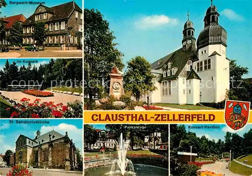 AK / Ansichtskarte Clausthal Zellerfeld St. Salvatoriuskirche Bergwerk Museum  Kat. Clausthal Zellerfeld