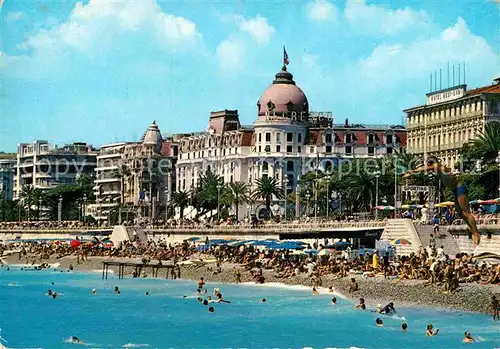 AK / Ansichtskarte Nice Alpes Maritimes Plage Hotel Negresco Kat. Nice