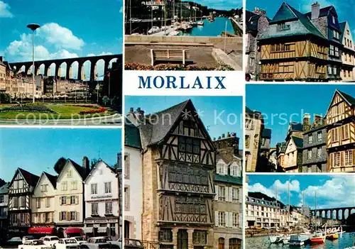 AK / Ansichtskarte Morlaix Bretagne Fachwerk Hafen Viadukt Kat. Morlaix