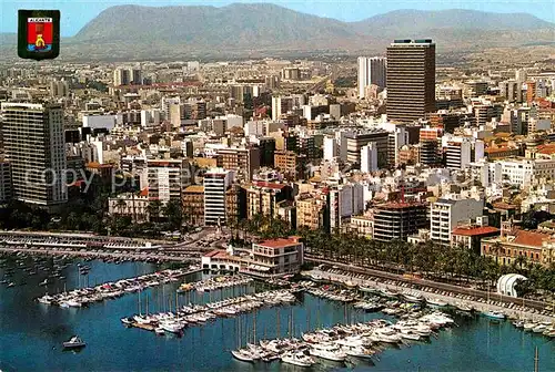AK / Ansichtskarte Alicante Fliegeraufnahme mit Hafen Kat. Alicante