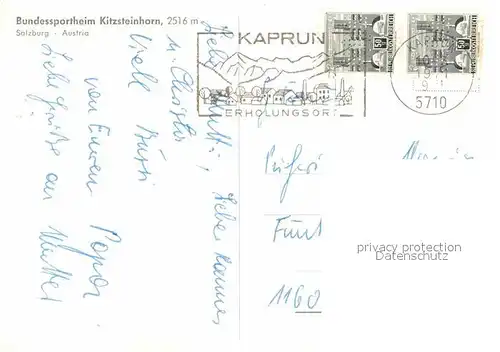 AK / Ansichtskarte Kitzsteinhorn Bundessportheim Seilbahn Turnhalle Kat. Kaprun