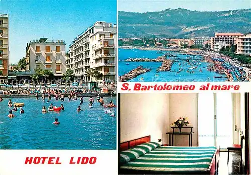 AK / Ansichtskarte San Bartolomeo al Mare Fliegeraufnahme Strand Hotel Lido Kat. Imperia