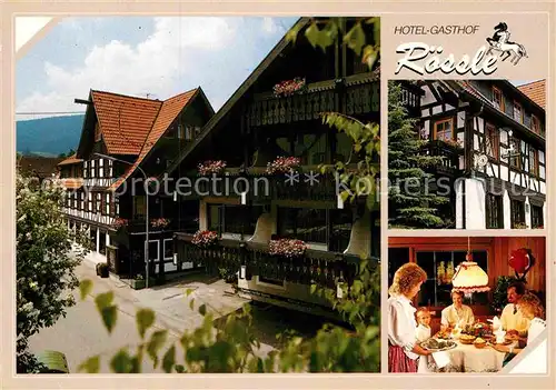 AK / Ansichtskarte Alpirsbach Hotel Gasthaus Roessle Fachwerk Kat. Alpirsbach