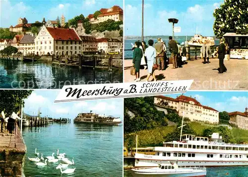 AK / Ansichtskarte Meersburg Bodensee Schiffslandestelle Kat. Meersburg