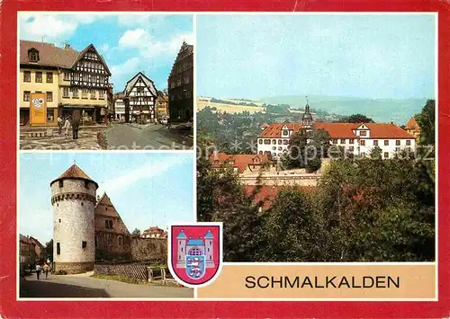 AK / Ansichtskarte Schmalkalden Altmarkt Pulverturm Schloss Wilhelmsburg Kat. Schmalkalden