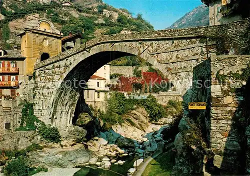 AK / Ansichtskarte Pont Saint Martin Aostatal Ponte Romano Steinbruecke Kat. Aosta