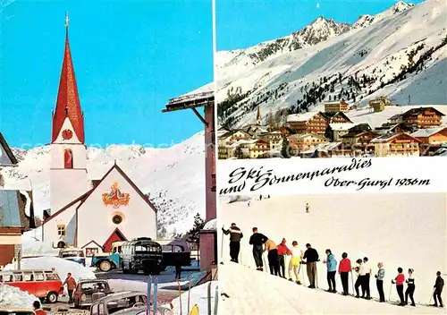 AK / Ansichtskarte Obergurgl Soelden Tirol Schi und Sonnenparadies Hochgurgl Ortsansicht mit Kirche Skikurs Kat. Soelden oetztal
