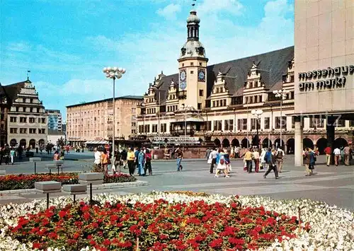 AK / Ansichtskarte Leipzig Altes Rathaus Marktplatz Messehaus Kat. Leipzig