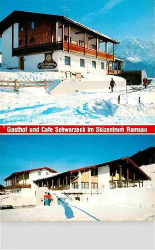 AK / Ansichtskarte Ramsau Berchtesgaden Gasthof Cafe Schwarzeck Skigebiet Alpen Kat. Ramsau b.Berchtesgaden