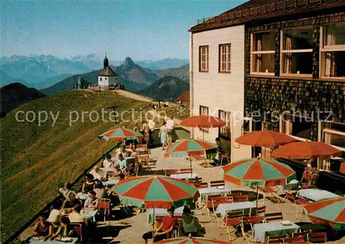 AK / Ansichtskarte Rottach Egern Wallbergbahn Berggaststaette Wallbergkapelle Zugspitze Alpen Kat. Rottach Egern