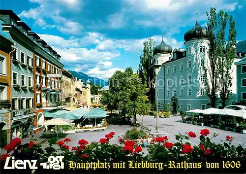 AK / Ansichtskarte Lienz Tirol Hauptplatz mit Liebburg Rathaus von 1606 Kat. Lienz