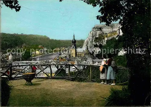AK / Ansichtskarte Dinant Wallonie Vue des Jardins du Mont Fat Belvedere de la Roche a Pic Kat. Dinant