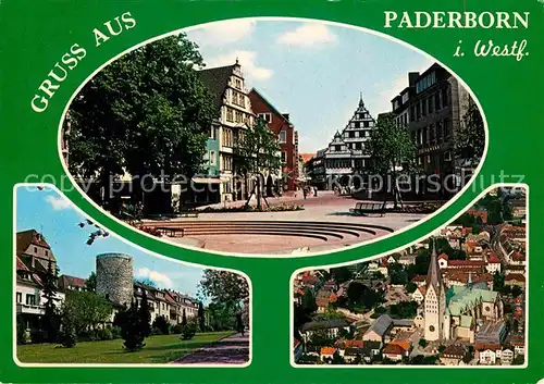 AK / Ansichtskarte Paderborn Dom Turm Marktplatz Kat. Paderborn
