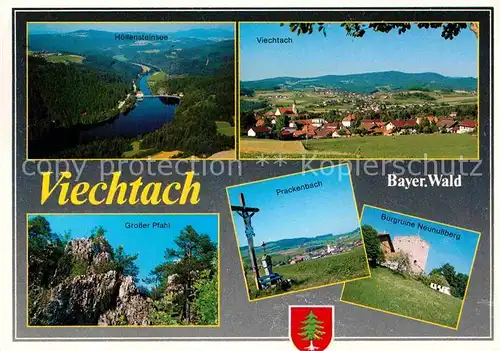 AK / Ansichtskarte Viechtach Bayerischer Wald Fliegeraufnahme Hoellensteinsee Grosser Pfahl Prackenbach  Kat. Viechtach