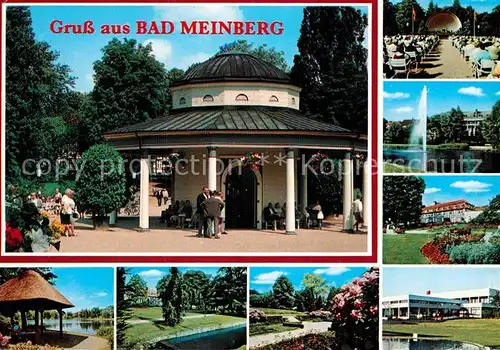 AK / Ansichtskarte Bad Meinberg Kurpark Wandelhalle Kurhaus Teich Kat. Horn Bad Meinberg
