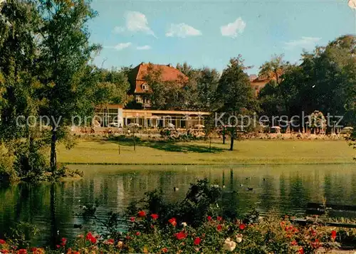 AK / Ansichtskarte Bad Salzungen Seetrerrassen am Kurparksee Kat. Bad Salzungen