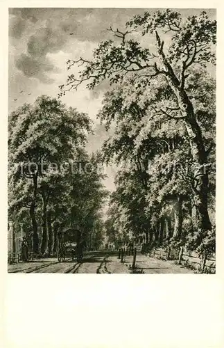 AK / Ansichtskarte Kuenstlerkarte J. Goll Allee bei Amsterdam 1763 Kat. Kuenstlerkarte