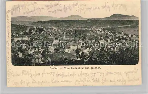 AK / Ansichtskarte Schwaebisch Gmuend Panorama Blick vom Lindenfirst Kat. Schwaebisch Gmuend