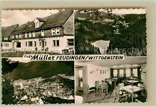 AK / Ansichtskarte Feudingen Cafe Mueller Kat. Bad Laasphe