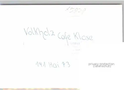 AK / Ansichtskarte Volkholz Cafe Klose Gastraum Kat. Bad Laasphe