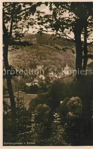 AK / Ansichtskarte Schlangenbad Taunus Teilansicht Kat. Schlangenbad