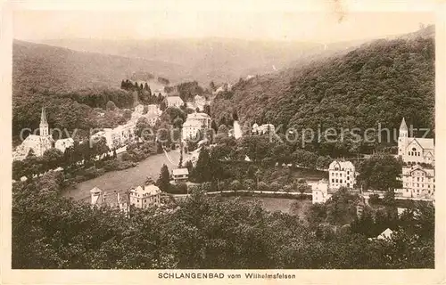 AK / Ansichtskarte Schlangenbad Taunus Blick vom Wilhelmsfelsen Kat. Schlangenbad