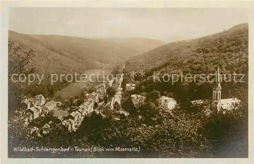 AK / Ansichtskarte Schlangenbad Taunus Blick vom Musensitz Kat. Schlangenbad