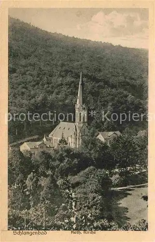 AK / Ansichtskarte Schlangenbad Taunus Kath Kirche Kat. Schlangenbad