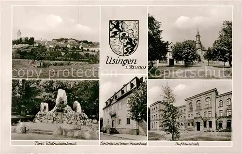 AK / Ansichtskarte Usingen Fuerst Walraddenkmal Aufbauschule Landratsamt Kat. Usingen