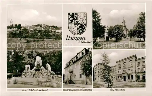 AK / Ansichtskarte Usingen Fuerst Walraddenkmal Landratsamt Aufbauschule Kirche Kat. Usingen
