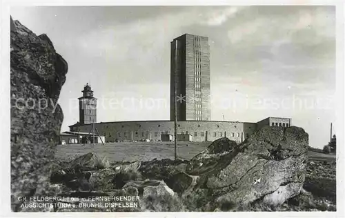 AK / Ansichtskarte Grosser Feldberg Taunus Fernsehsender Aussichtsturm Brunhildisfelsen Kat. Schmitten