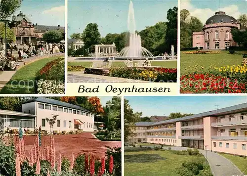 AK / Ansichtskarte Bad Oeynhausen Kurhaus Wandelhalle Kurtheater Cafe Rosengarten Gollwitzer Meier Institut  Kat. Bad Oeynhausen