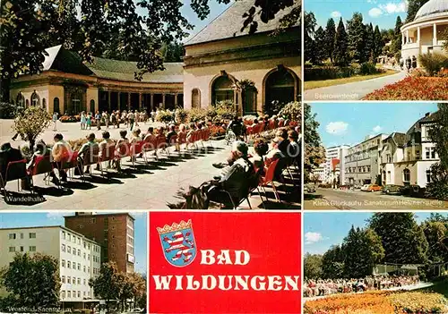 AK / Ansichtskarte Bad Wildungen Klinik Glueckauf Sanatorium Helenenquelle Seerosenteich Kat. Bad Wildungen