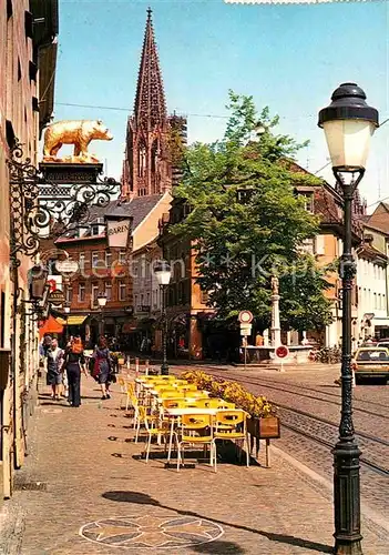 AK / Ansichtskarte Freiburg Breisgau Oberlinden Gasthaus Zum Baeren Kat. Freiburg im Breisgau