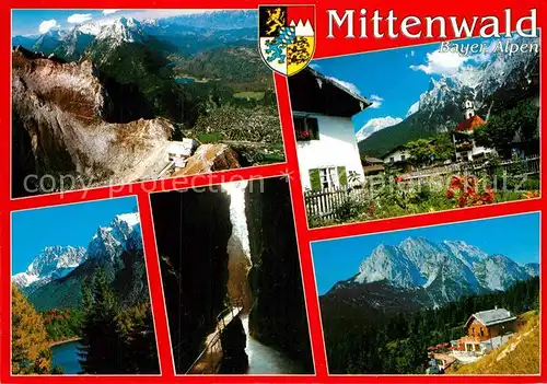 AK / Ansichtskarte Mittenwald Bayern Karwendelbahn Berggaststaette Lautersee Leutaschklamm  Kat. Mittenwald