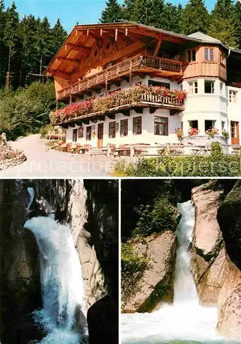 AK / Ansichtskarte Bayrischzell Alpengasthof Zum feurigen Tatzlwurm Wasserfaelle Kat. Bayrischzell