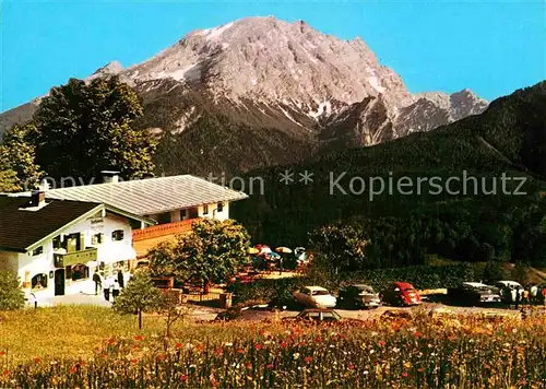 AK / Ansichtskarte Ramsau Berchtesgaden Berggasthof Pension Zipfhaeusl Sahnegletscher Kat. Ramsau b.Berchtesgaden