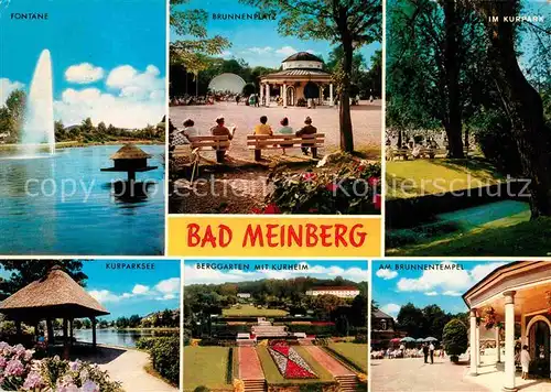 AK / Ansichtskarte Bad Meinberg Fontaene Kurparksee Berggarten Brunnentempel Brunnenplatz Kat. Horn Bad Meinberg