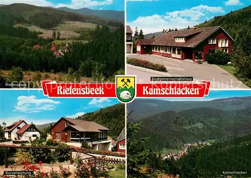 AK / Ansichtskarte Riefensbeek Kamschlacken Gemeinschaftshaus Kurverwaltung  Kat. Osterode am Harz