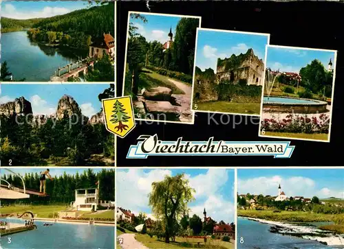 AK / Ansichtskarte Viechtach Bayerischer Wald Hoellensteinsee Grosser Pfahl Freibad Ruine Neunussberg Schellerer Park Kat. Viechtach