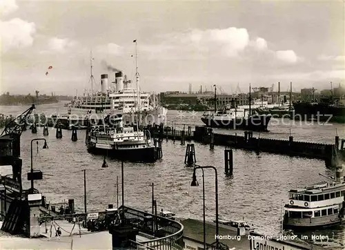 AK / Ansichtskarte Dampfer Oceanliner Dampfer Italia Hafen Hamburg  Kat. Schiffe