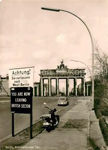 AK / Ansichtskarte Grenze Douane Zoll Berlin Brandenburger Tor  Kat. Zoll