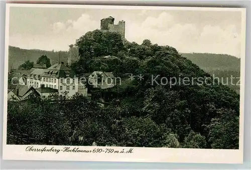 AK / Ansichtskarte Oberreifenberg Burg Kurhotel Haus Reifenberg Kat. Schmitten