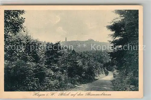 AK / Ansichtskarte Hagen Westfalen Blick auf den Bismarckturm Kat. Hagen