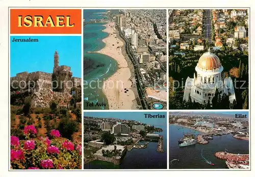 AK / Ansichtskarte Jerusalem Yerushalayim Tel Aviv Tiberias Eilat  Kat. Israel