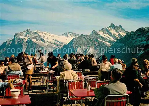 AK / Ansichtskarte Maennlichen Berghotel mit Wetterhorn Mettenberg Schreckhorn Kat. Maennlichen